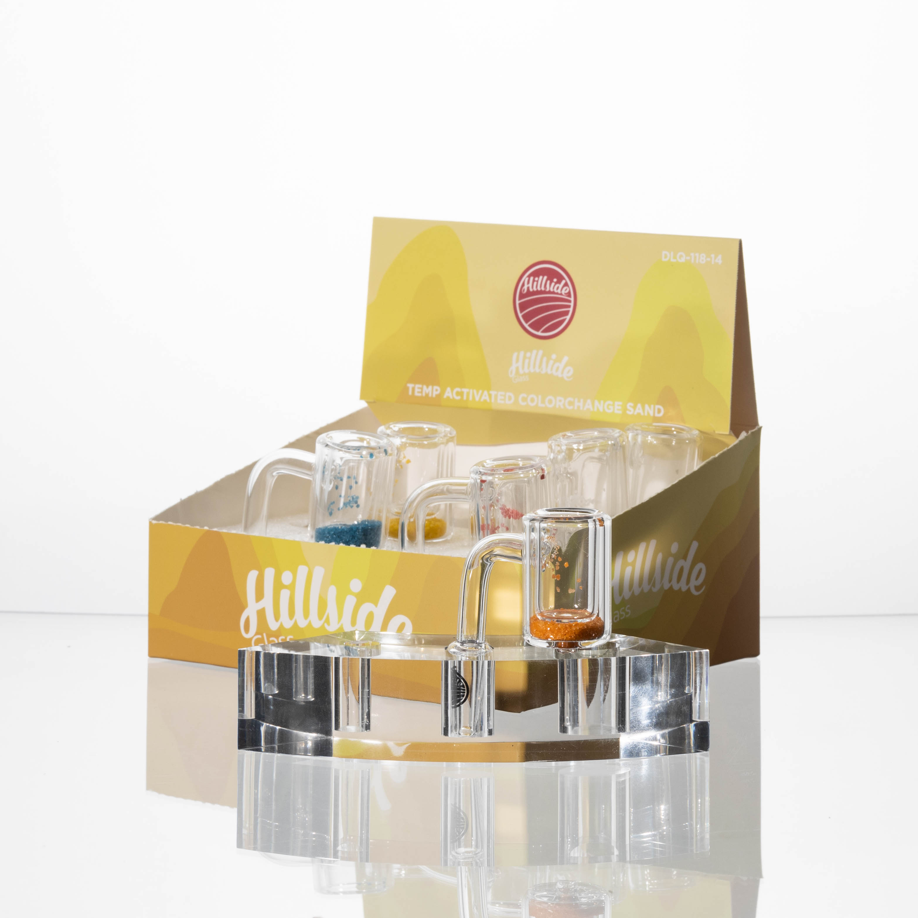 Hillside Glass ColorChanging Sand Bangers Display 6CT , thc, , wax